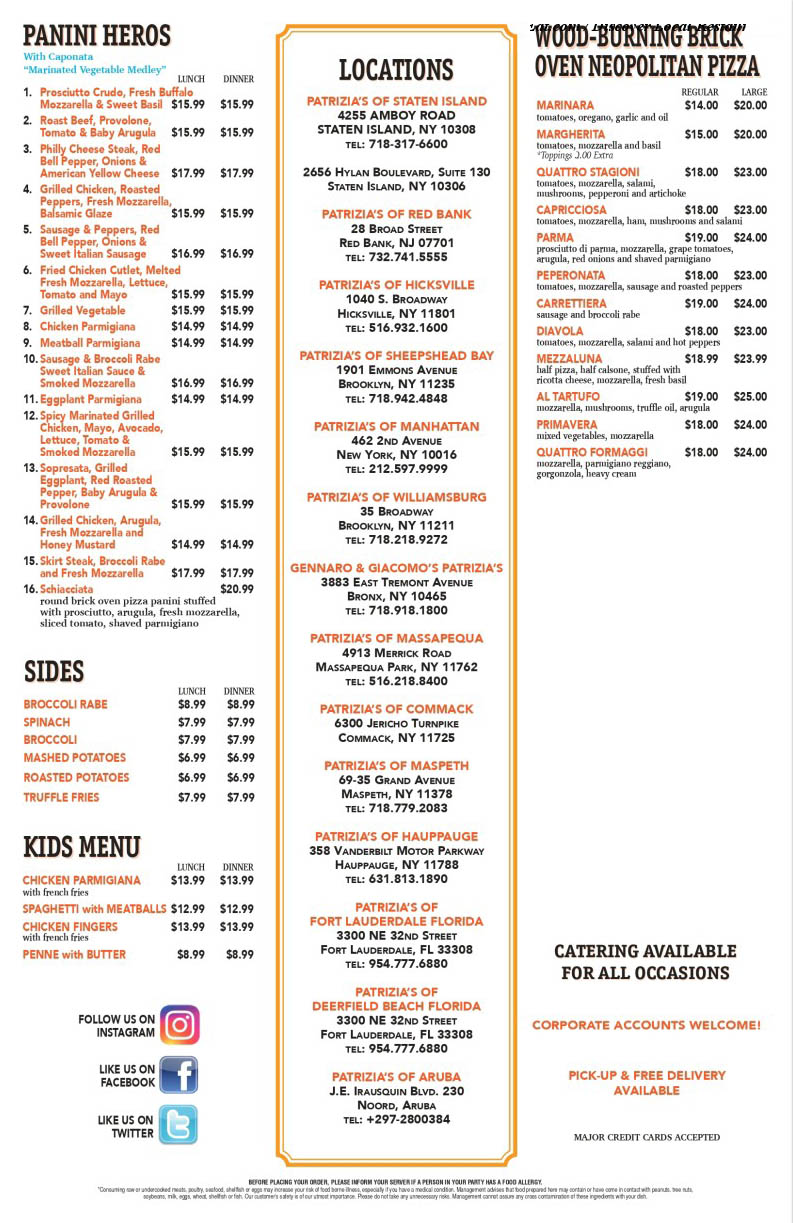 Our Menu